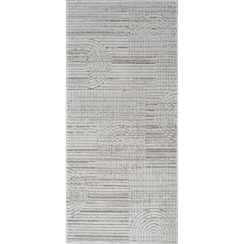 Bocuz Distressed Geometric Abstract Modern Stain Resistant Durable Area Rug By HomeRoots - 2' X 5'