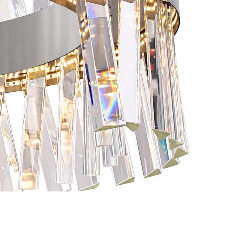 Glace Integrated LED 24in Chrome Chandelier