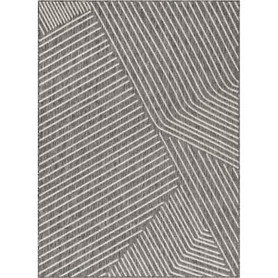 Well Woven Medusa Linden Indoor Outdoor Striped Modern Area Rug