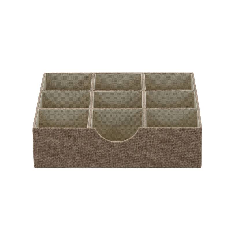Household Essentials Drawer Organizer Tray with Fabric Cover - 12.0"L x 12.0"W x 3.0"H