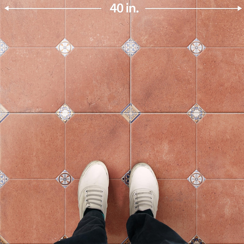 Merola Tile Manises Decor Cuero 22-3/4" x 22-3/4" Porcelain Floor and Wall Tile