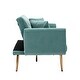 preview thumbnail 52 of 70, Velvet Upholstered Tufted Loveseats Sleeper Sofa With Rose Golden Legs