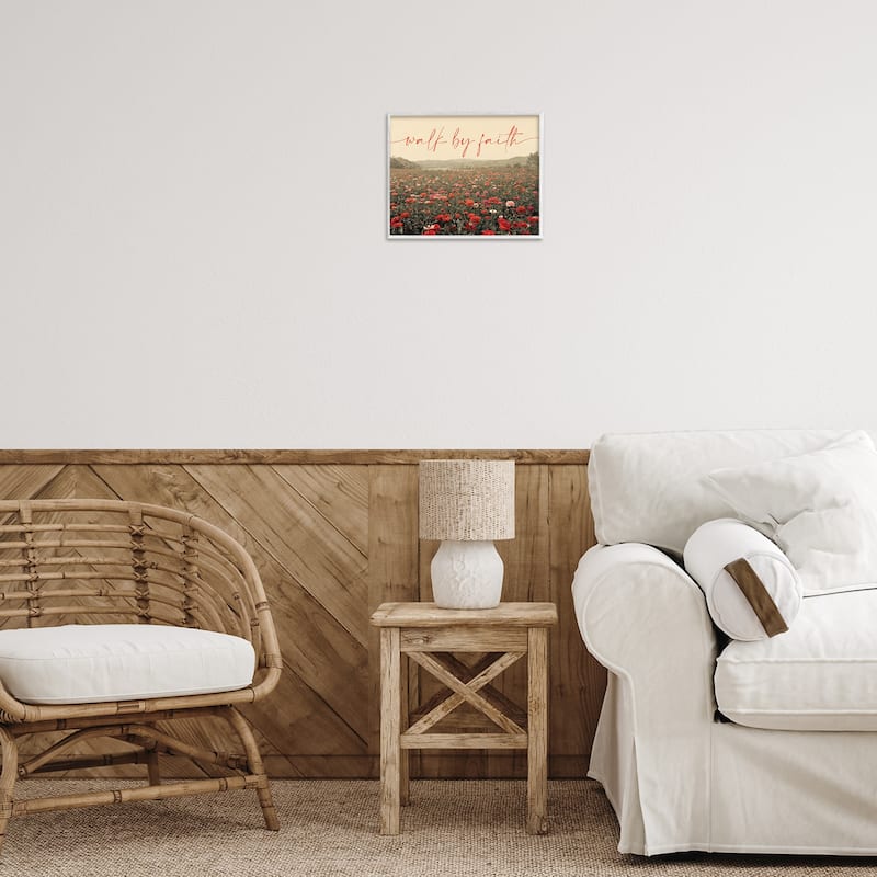 Stupell Walk By Faith Garden Framed Giclee Art Design By GAIL PECK