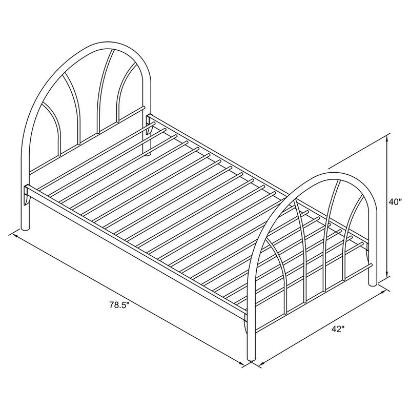 Marjorie Transitional Metal Frame Twin Bed
