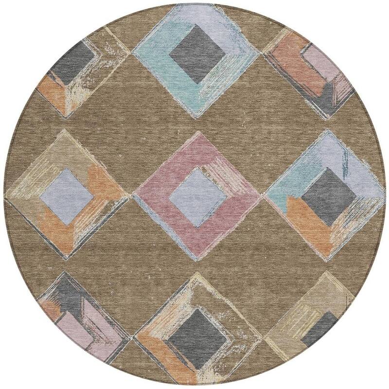 HomeRoots Geometric Transitional Rectangle Outdoor Rug
