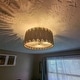 preview thumbnail 10 of 10, 15.5" Farmhouse 3-Light Distressed White Wood Drum Semi-Flush Mount Ceiling Light - 15.5" D x 15.5" W x 10.7" H