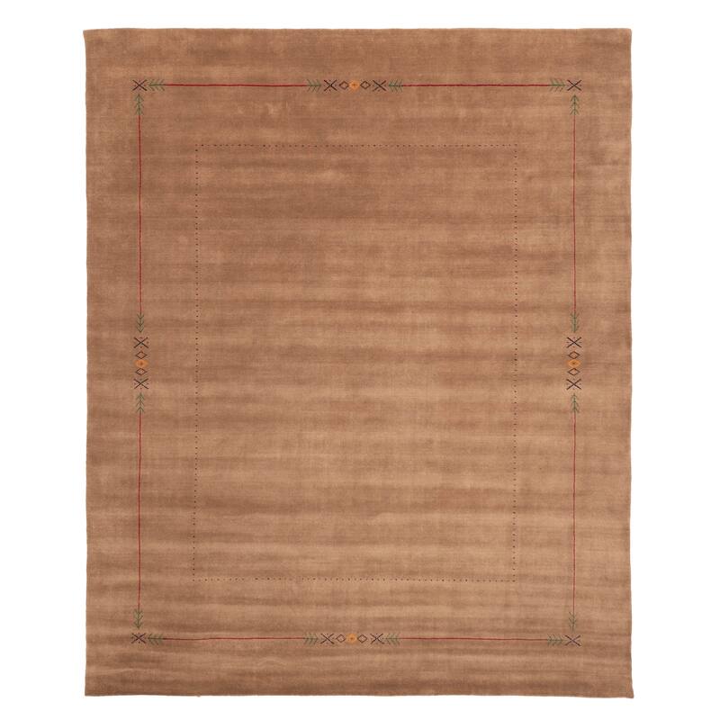 ECARPETGALLERY Hand Loomed Kashkuli Gabbeh Brown Wool Rug - 9'3 x 11'5