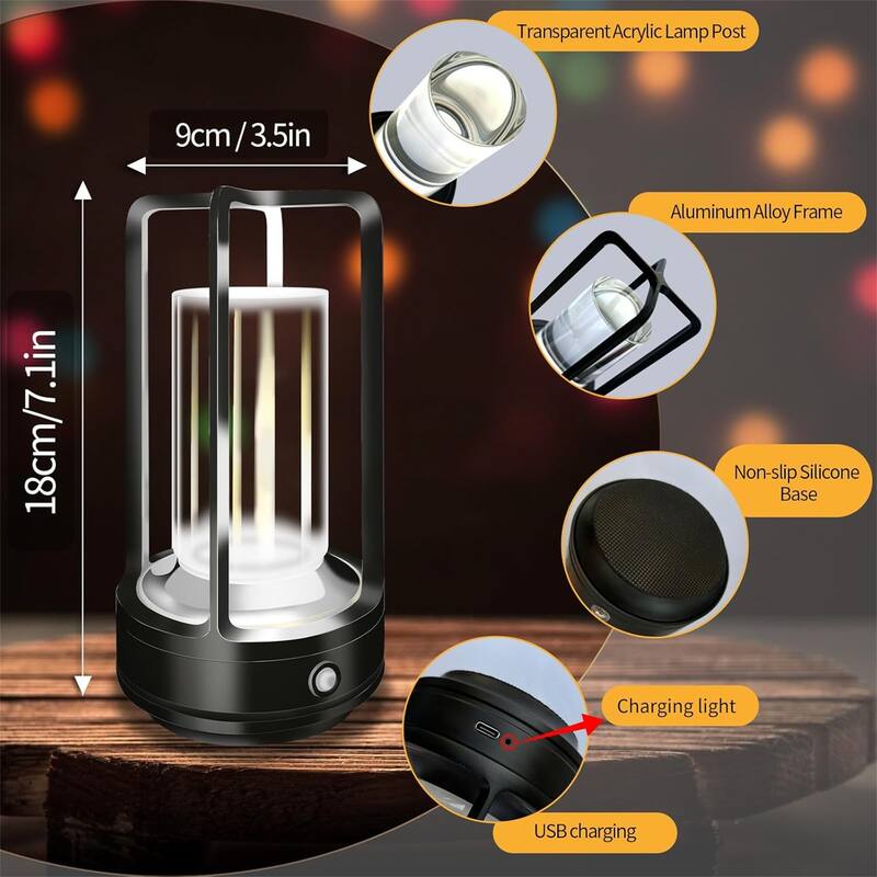4000 mAh Rechargeable Outdoor Table Lamp Cordless