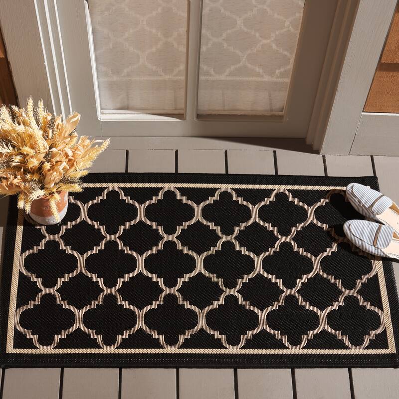 SAFAVIEH Courtyard Kristelle Indoor/ Outdoor Waterproof Patio Backyard Rug
