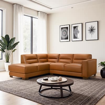 Macon Spacious Sectional Sofa in Durable Vegan Leather Upholstery