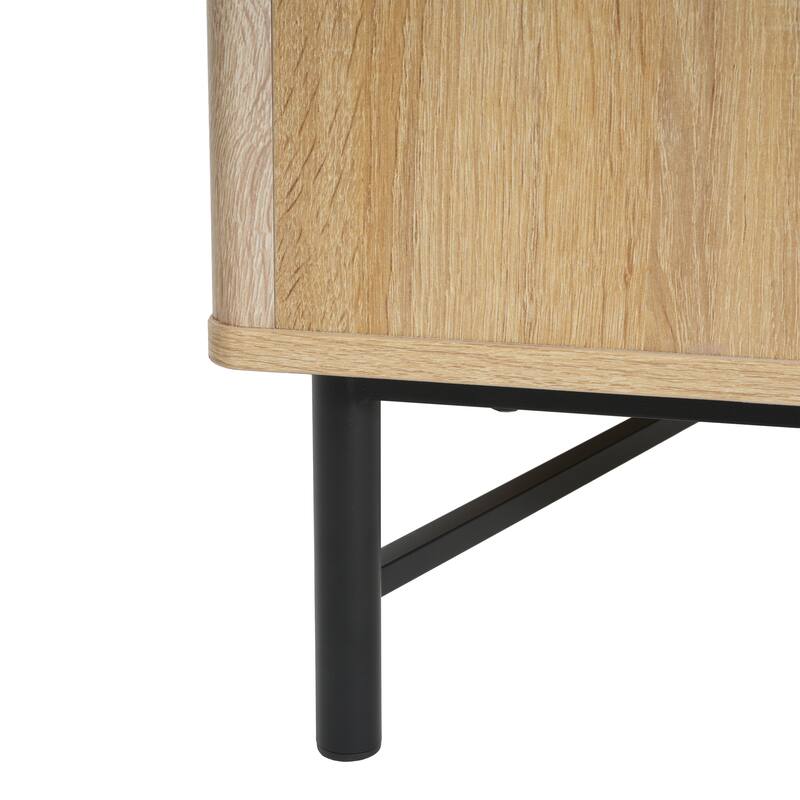 Functional 4-Door TV Cabinet - 2 Storage Spaces, Adjustable Shelves, Ideal for Living Room Organization