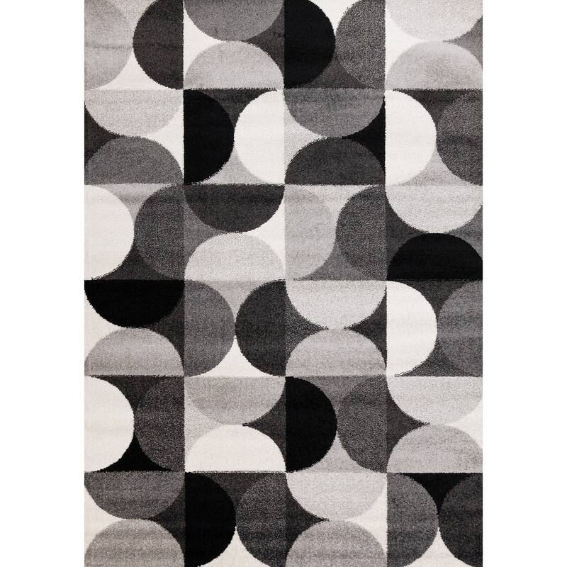 HomeRoots Geometric Modern Rectangle Area Rug - 5' X 8'