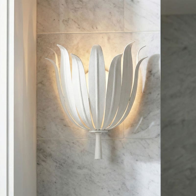 Acroma 2-set Steel Dimmable Steel Wall Sconce with Floral Design
