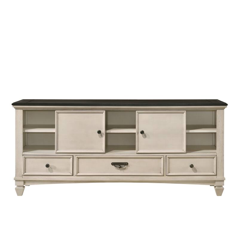 Roseanne Cream Brown Panel Bed