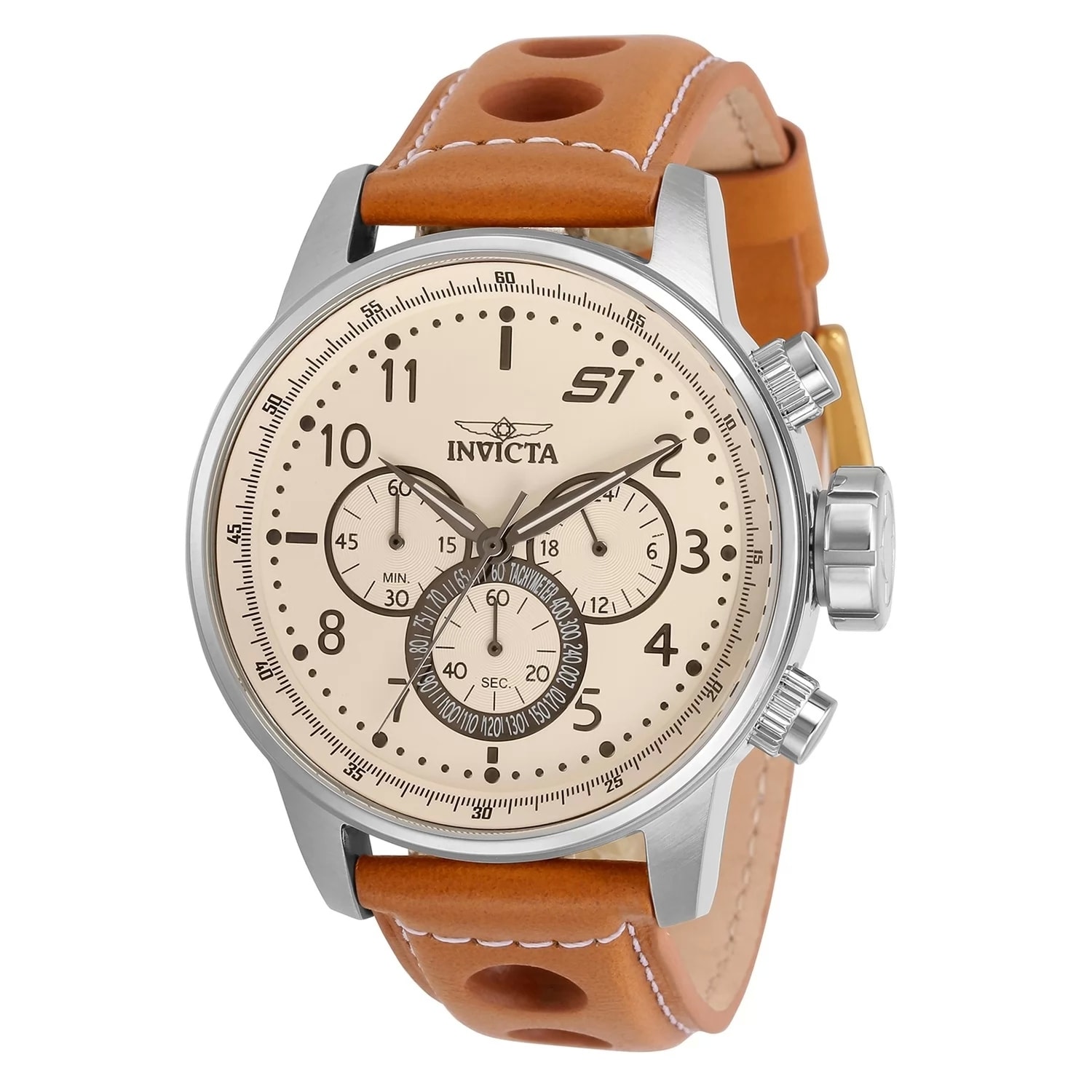 Invicta Men's 30914 S1 Rally Quartz Chronograph White Dial Watch