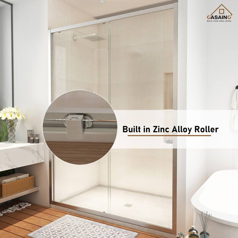 CASAINC 48 "x 72" Framed Single Sliding Shower Door
