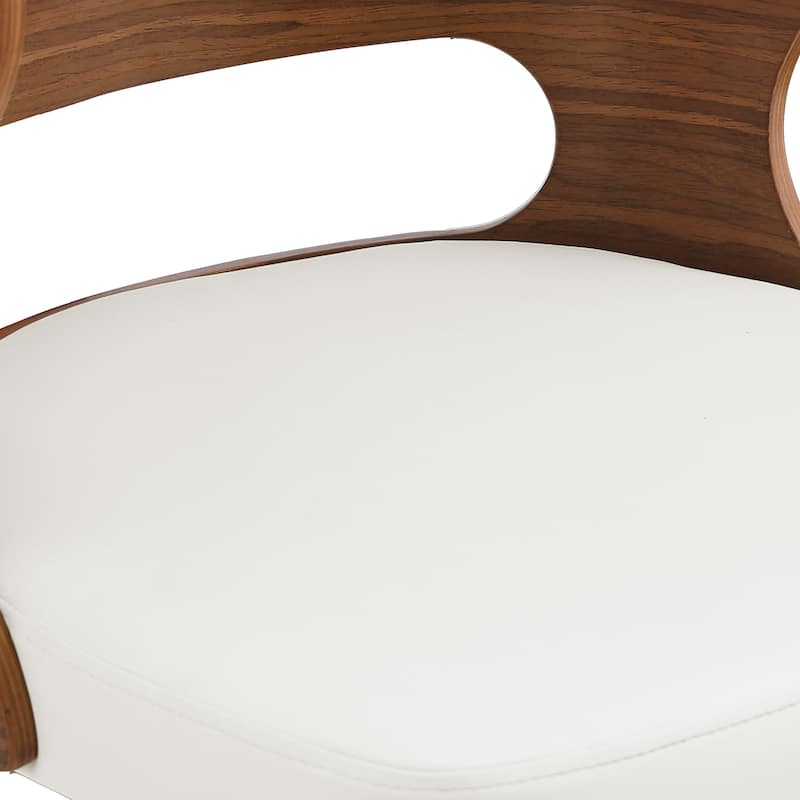 LUE BONA 26"H Modern Walnut Swivel Counter Height Stools, Bar Stools with Backs Set of 3 - 26" H