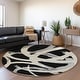 preview thumbnail 64 of 132, Premium Washable Super Soft Modern Zeus Mayfield Rug Black - 8' x 8'