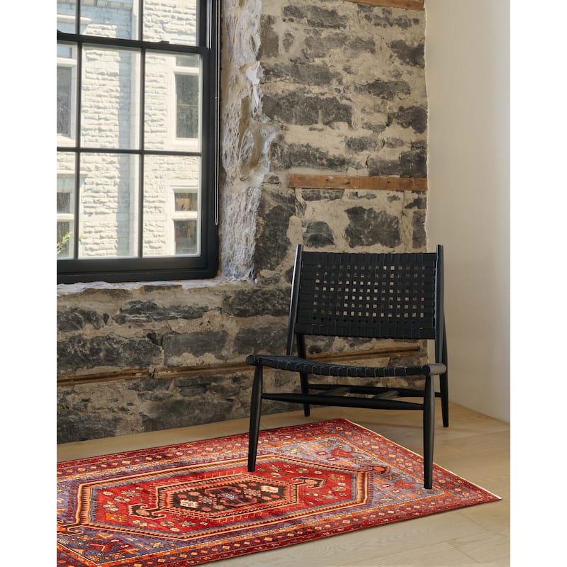 ECARPETGALLERY Hand-knotted Andelz Red Wool Rug - 4'7 x 7'5