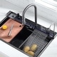 preview thumbnail 1 of 39, Lefton 304 Stainless Steel Waterfall Kitchen Sink Set with Pull-down Faucet KS2206 (Series) 29.5" x 18.25"