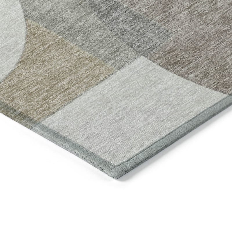 HomeRoots Geometric Modern Rectangle Outdoor Rug
