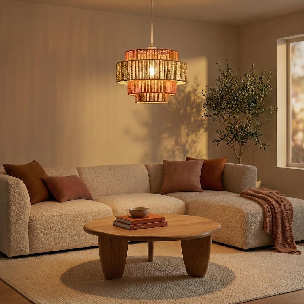 Phobe Bohemian Multicolor Rope Pendant Light