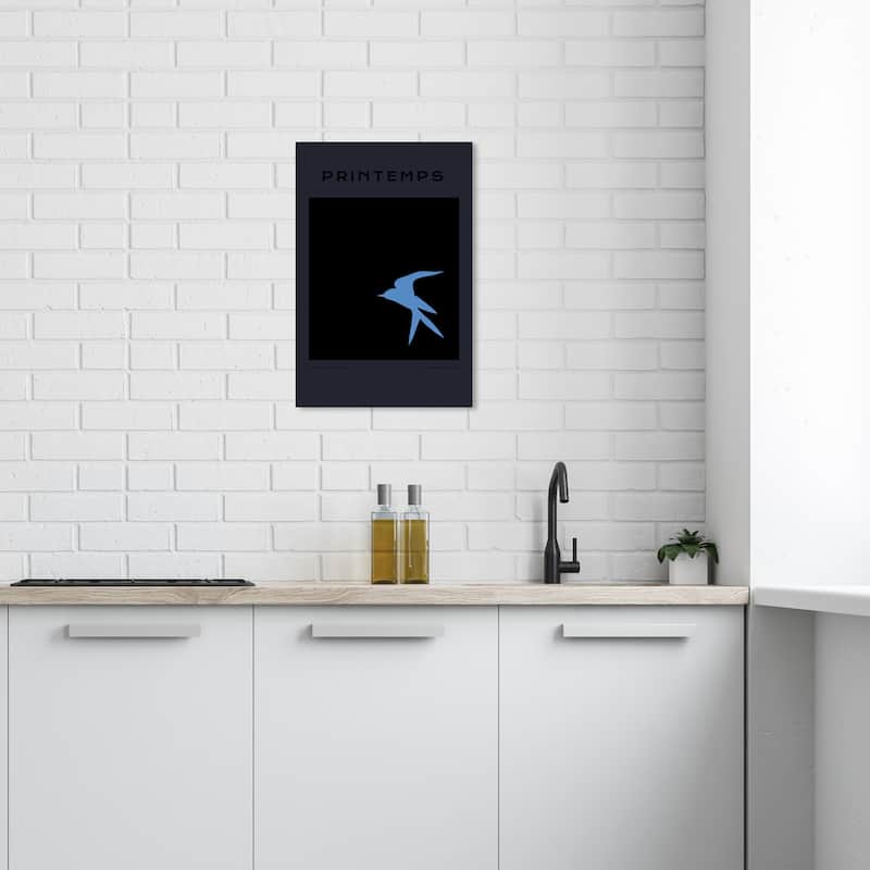 Wynwood Studio Canvas Animals Printemps Birds Black and Modern & Contemporary Wall Art Canvas Print - 16 x 24