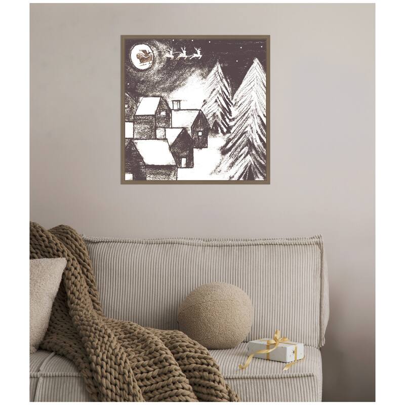 Kate and Laurel Framed Canvas Magical Night by Teju Reval