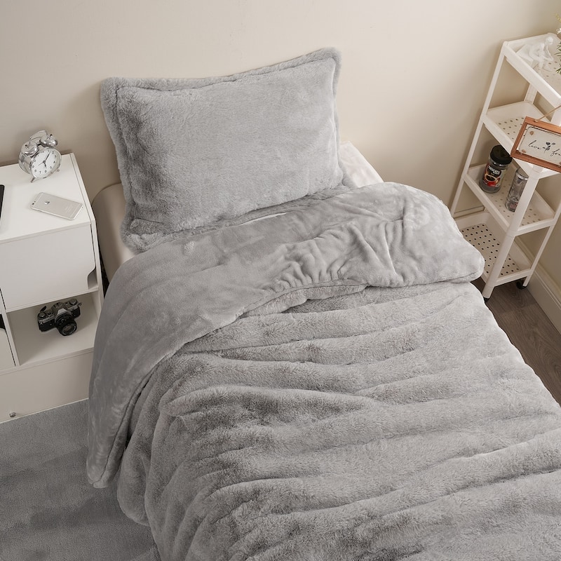 Melange Chunky Bunny - Coma Inducer® Oversized Comforter Set - Silver Rabbit
