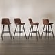 preview thumbnail 102 of 103, LUE BONA Modern Industrial Counter Stools Faux Leather Upholstered Counter Height Bar tools with Back