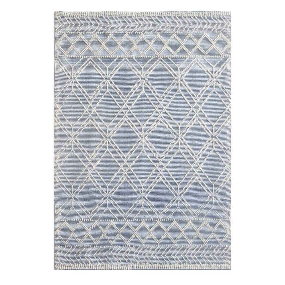 Domani Row Recycled Fiber Distressed Boho Textured Rug