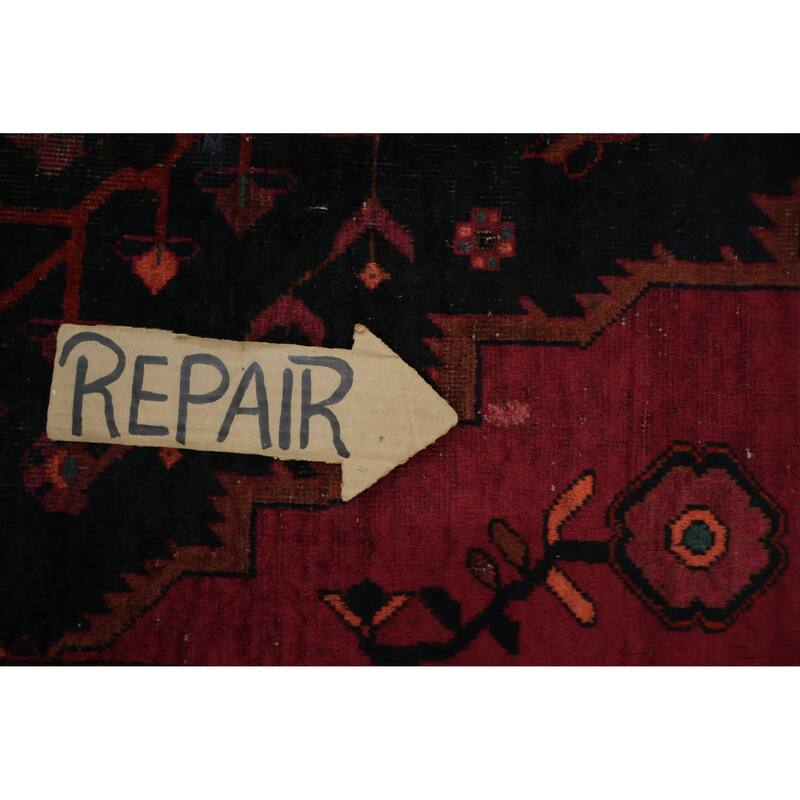 Hand Knotted Oriental 100% Wool Carpet Traditional Floral Navy Blue & Blues Zanjan Area Rug - 6' 6'' X 3' 11''