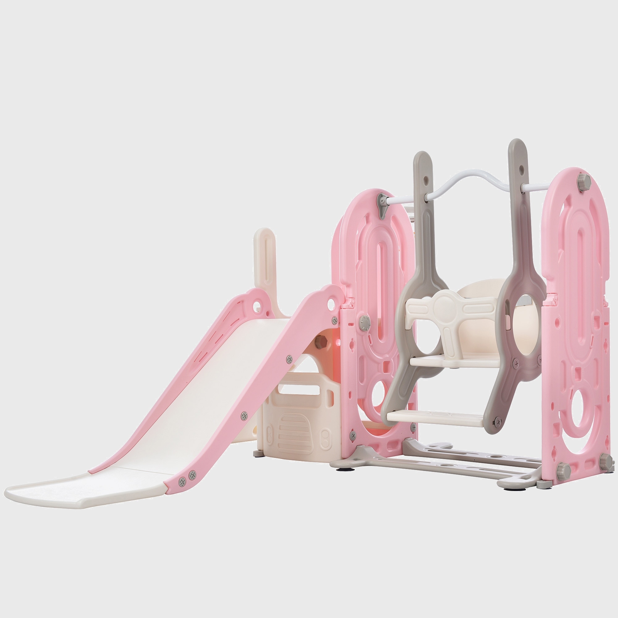 Pink swing set 2025 slide