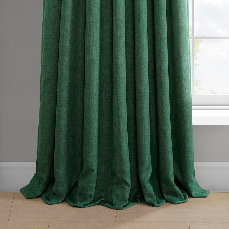 Exclusive Fabrics Faux Linen Room Darkening Curtain (1 Panel)