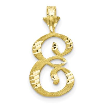 10k Yellow Gold Initial E Charm