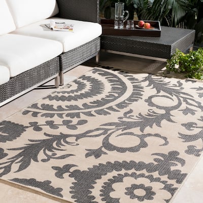 Livabliss Nina Contemporary Floral Indoor/Outdoor Area Rug