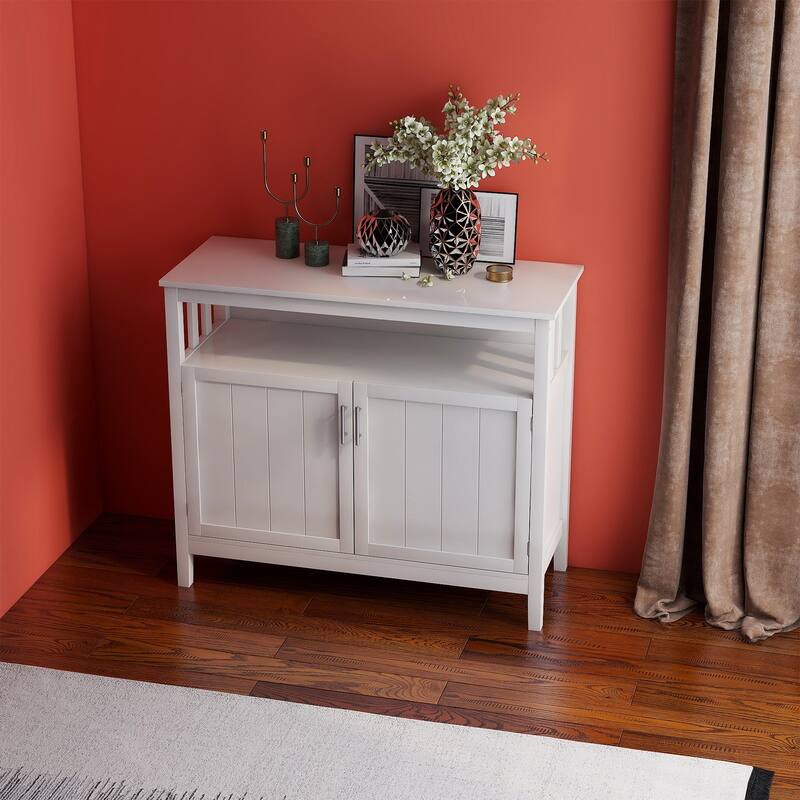 Kitchen Storage Sideboard Buffet Server Cabinet - White