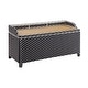 preview thumbnail 9 of 11, Courtnie Beach Aluminum Outdoor Poolside Storage Bench by Furniture of America
