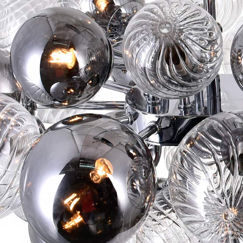 Pallocino 27 Light Island/Pool Table Chandelier With Chrome Finish