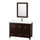 Option Espresso, Chrome Trim, White Quartz Top