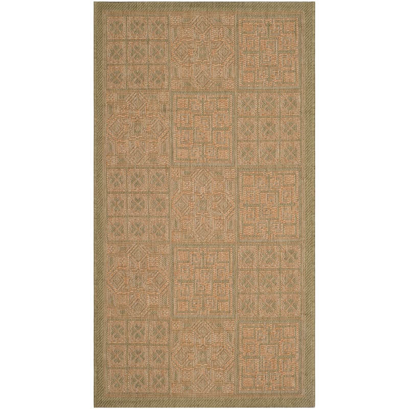 SAFAVIEH Courtyard Jacklyn Geometric Block Indoor/ Outdoor Area Rug
