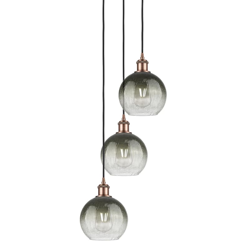 Innovations Lighting 113B-3P-31-15 Brookhaven Globe Pendant Brookhaven - Antique Copper / Slate