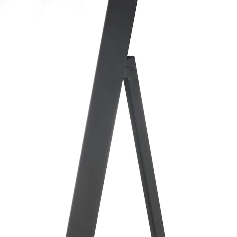 Metal Foldable Room Floor Mirror with Thin Minimalistic Frame - Black - Roche River Decor