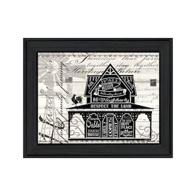 Trendy Decor 4U "Y'ALL BLESSED FARMHOUSE" Framed Wall Art, Home Décor Framed Print Wall Decoration by Cindy Jacobs