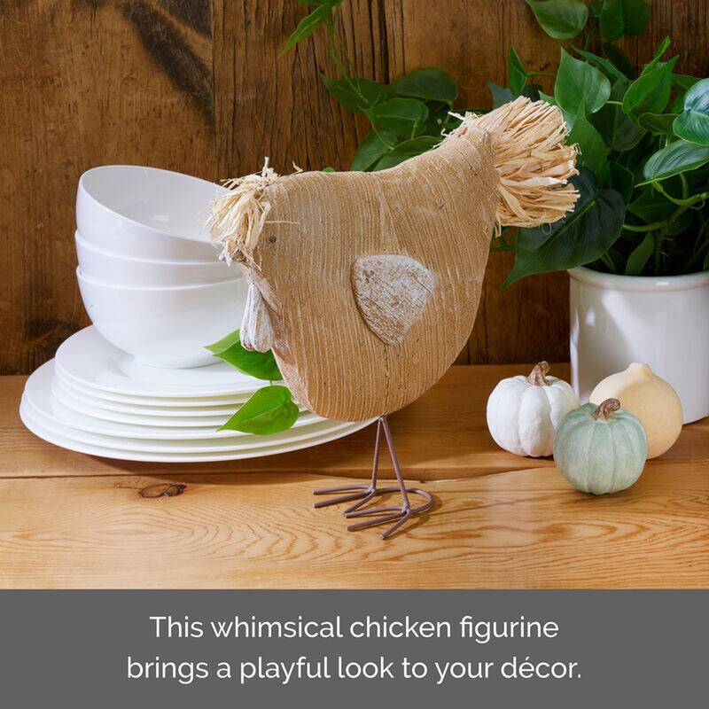 Elements Resin Chicken Tabletop Decor, 11 Inch
