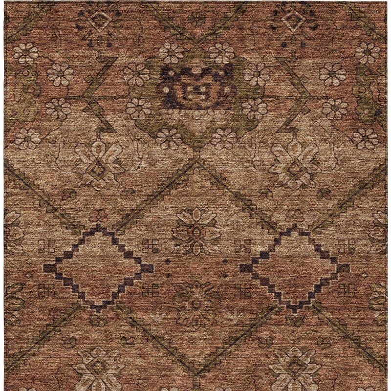 HomeRoots Floral Transitional Rectangle Outdoor Rug