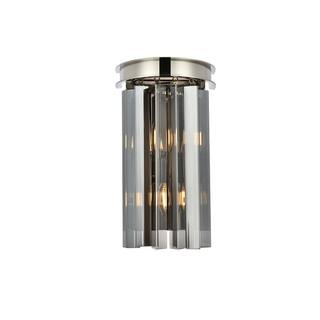 Royce Edge 2 light Polished nickel Wall Sconce
