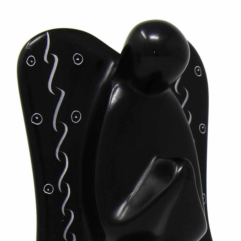 Handmade Praying Angel Soapstone Sculpture