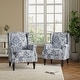 preview thumbnail 38 of 134, 2 Set Traditional Patterned Wingback Accent Chairs with NailHead