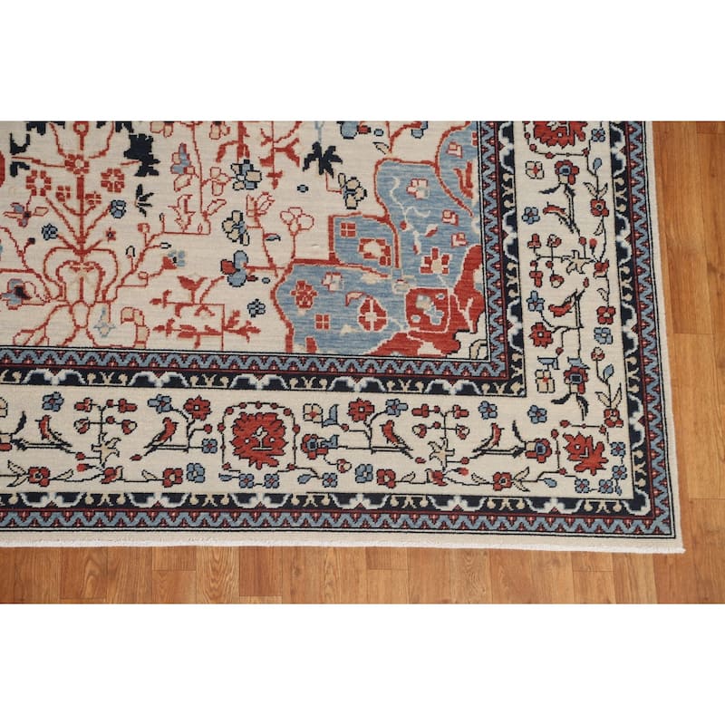 Floral Kashan Mohtasham Turkish Oriental Area Rug Wool Hand-knotted - 9'9" x 13'0"